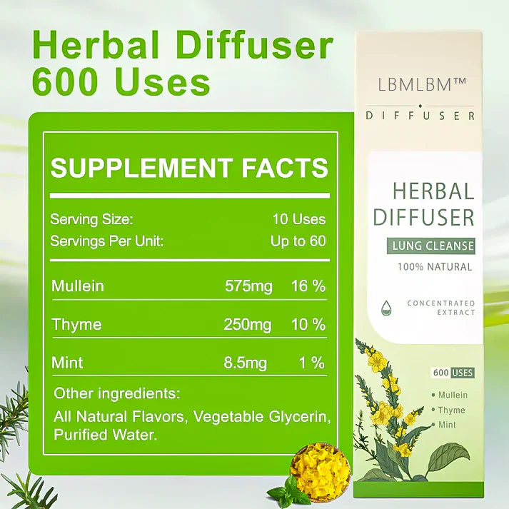 🌿 LBMLBM™ Mullein Aroma Diffuser – Natural Relief for Breathing & Comfort 🌬️