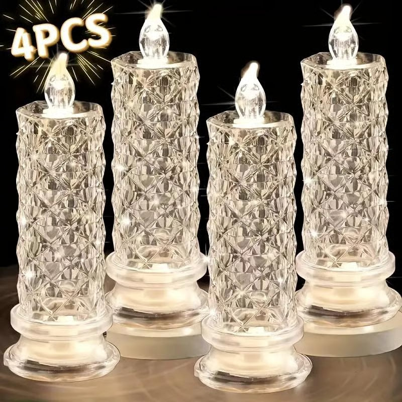✨ LED Crystal Candle Lights by LBMLBM™ – Long-Lasting, Elegant Tabletop Lighting for a Romantic Ambiance in Any Room 💖