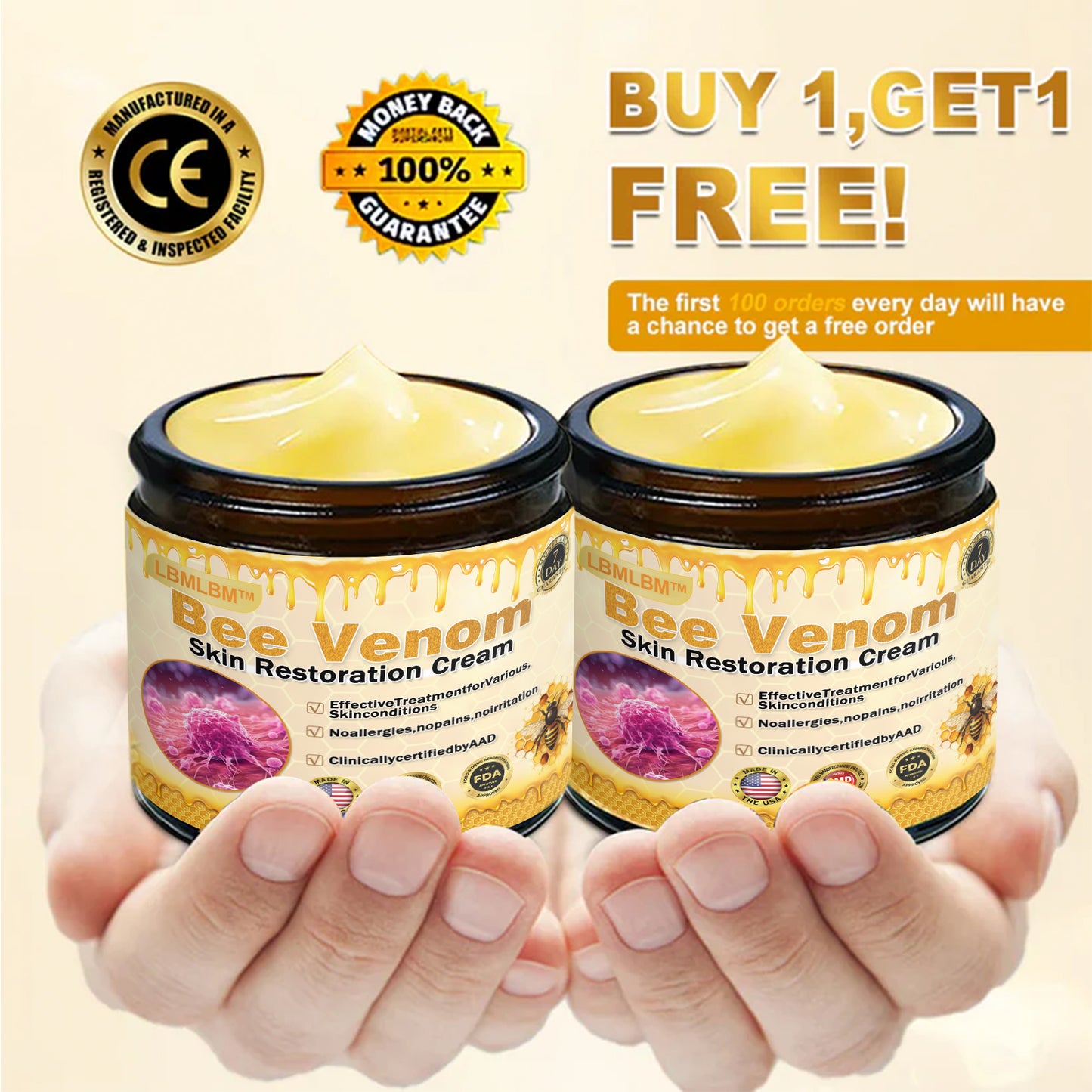 🍯 FDA Approved: LBMLBM™ Bee Venom Pro Repair Cream — 🔥80% OFF for a Limited Time!🔥